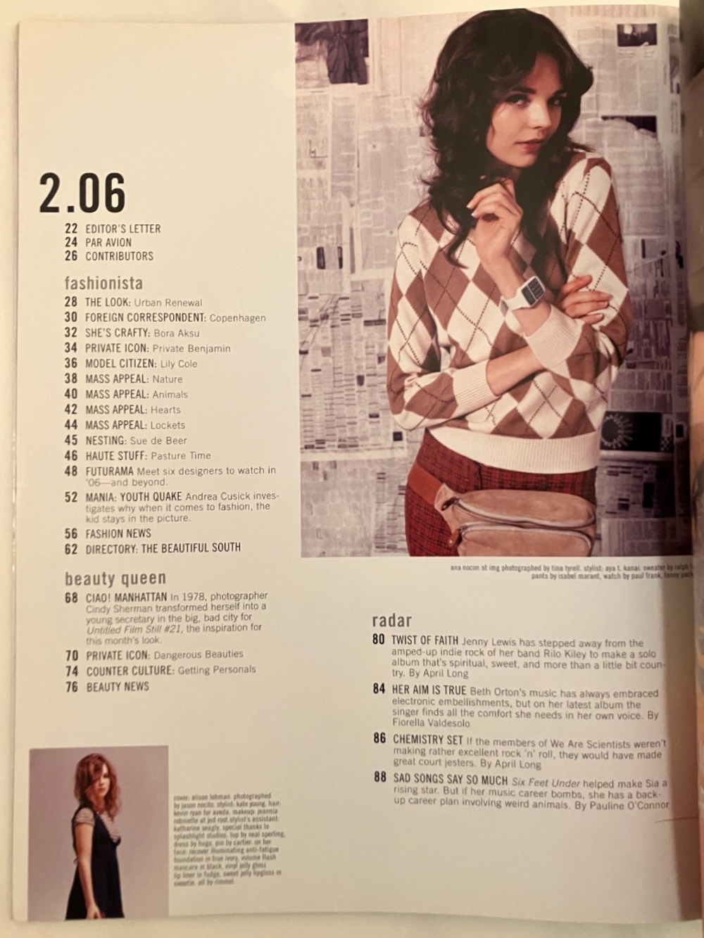 Nylon Magazine February 2006 Alison Lohman - Picture 3 of 3